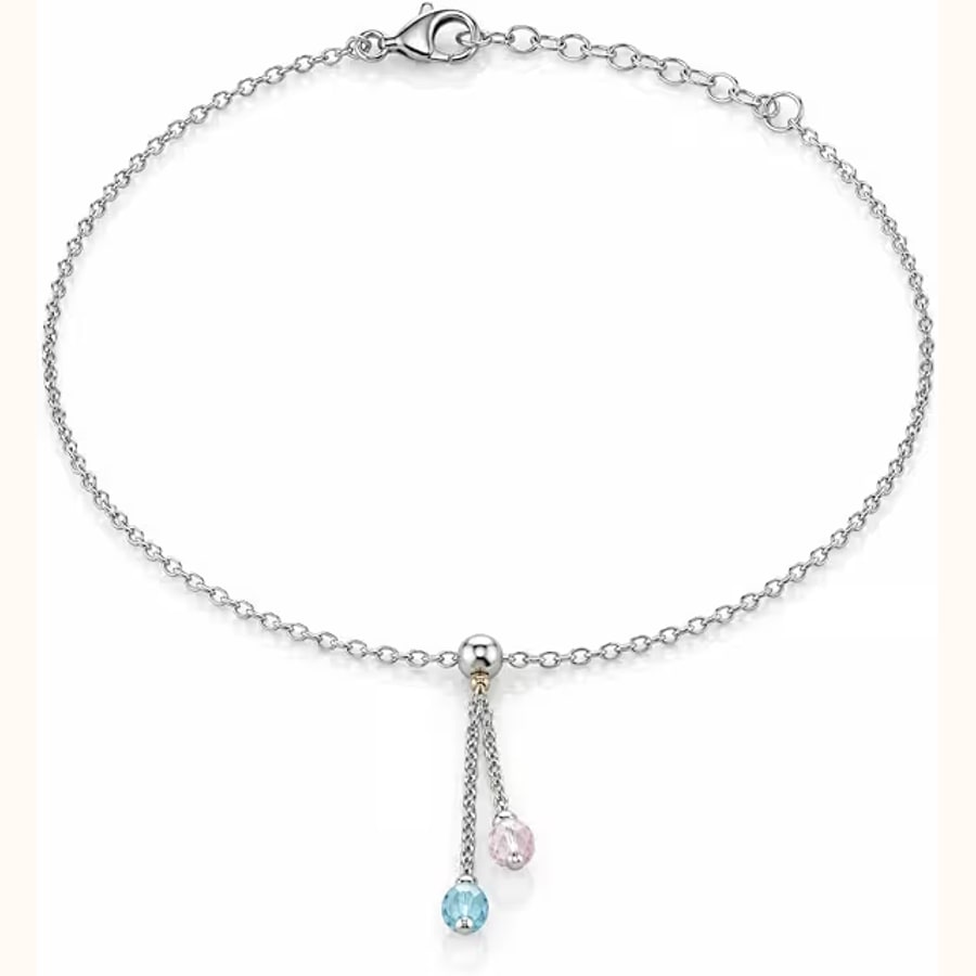 Dual Tone Anklet Style 3 925 sterling silver jewellery