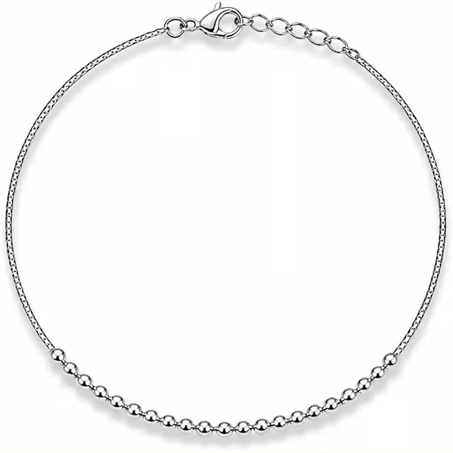 Dual Tone Anklet Style 14 925 sterling silver jewellery