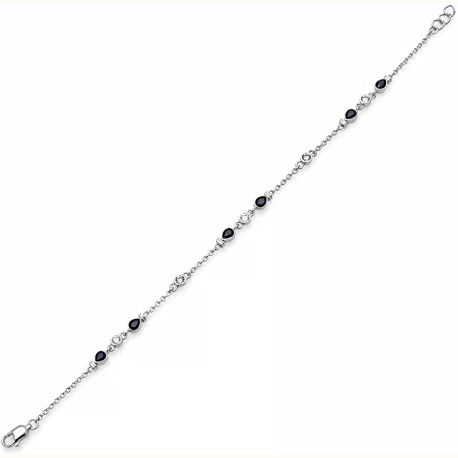 Pink Bar Star Charm Bracelet 925 sterling silver jewellery