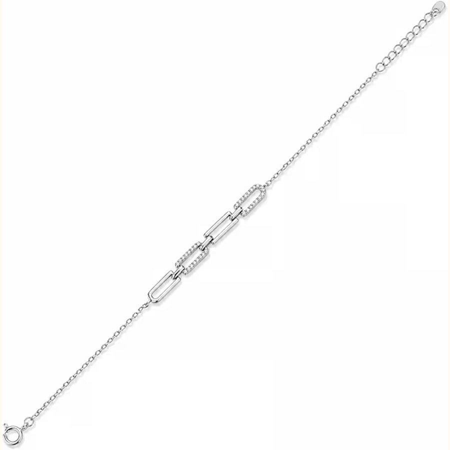 Pink Bar Star Charm Bracelet Style 3 925 sterling silver jewellery