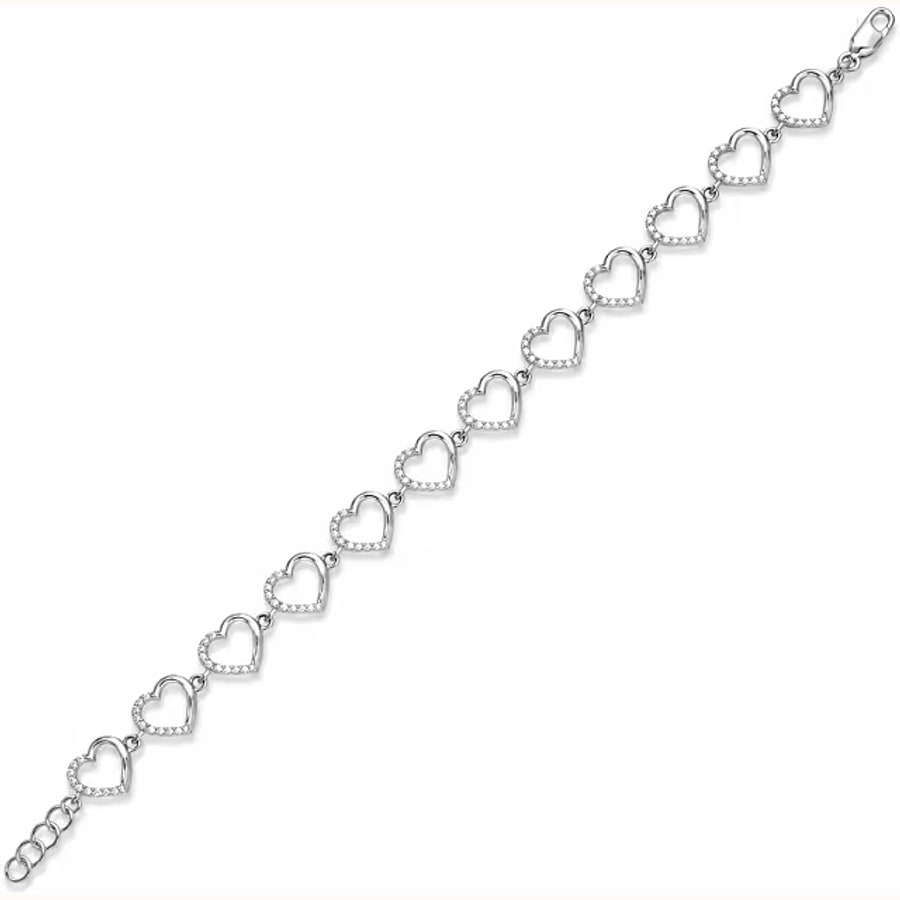Pink Bar Star Charm Bracelet Style 7 925 sterling silver jewellery