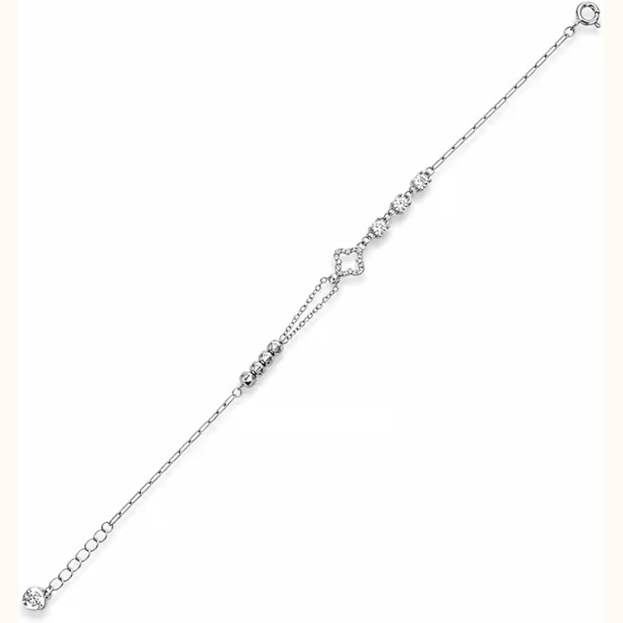 Pink Bar Star Charm Bracelet Style 8 925 sterling silver jewellery