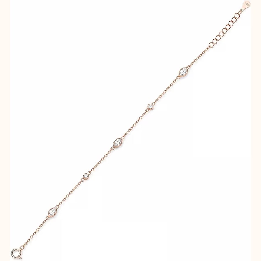 Pink Bar Star Charm Bracelet Style 9 925 sterling silver jewellery