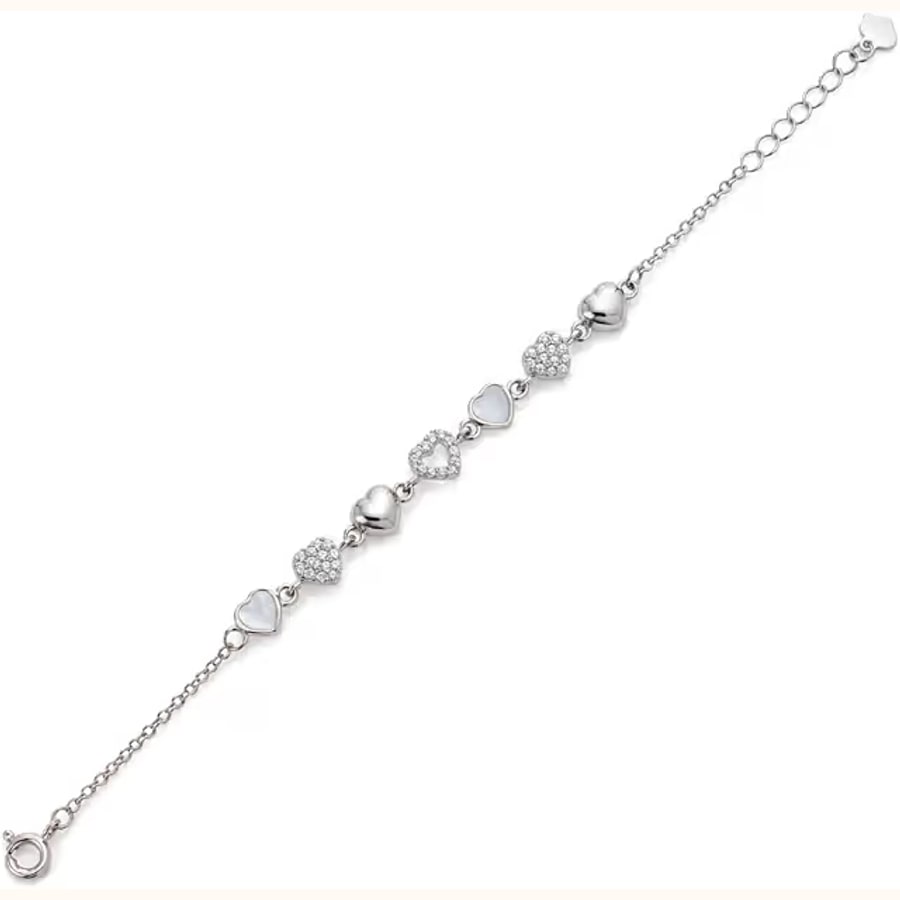 Pink Bar Star Charm Bracelet Style 11 925 sterling silver jewellery