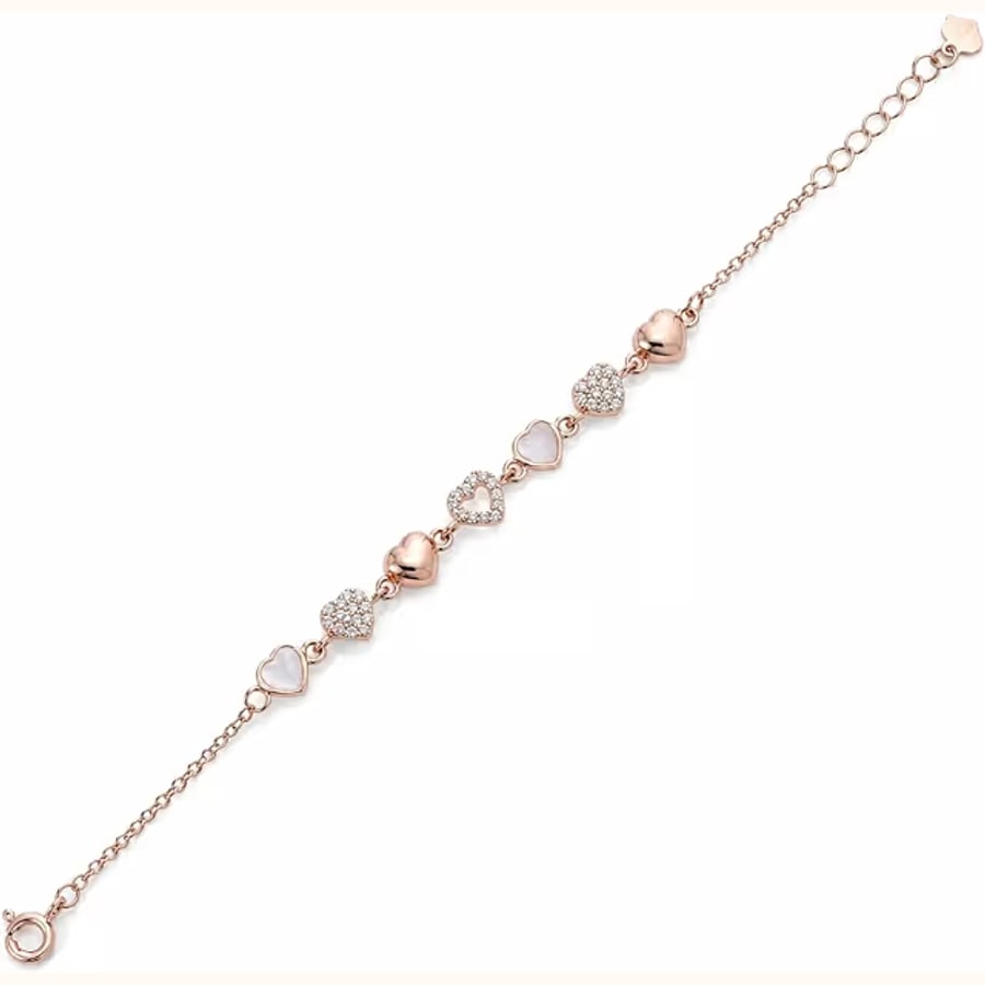 Pink Bar Star Charm Bracelet Style 13 925 sterling silver jewellery