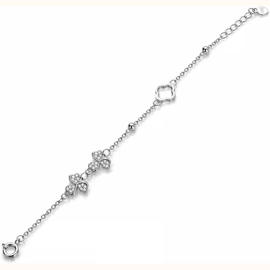 Pink Bar Star Charm Bracelet Style 14 925 sterling silver jewellery