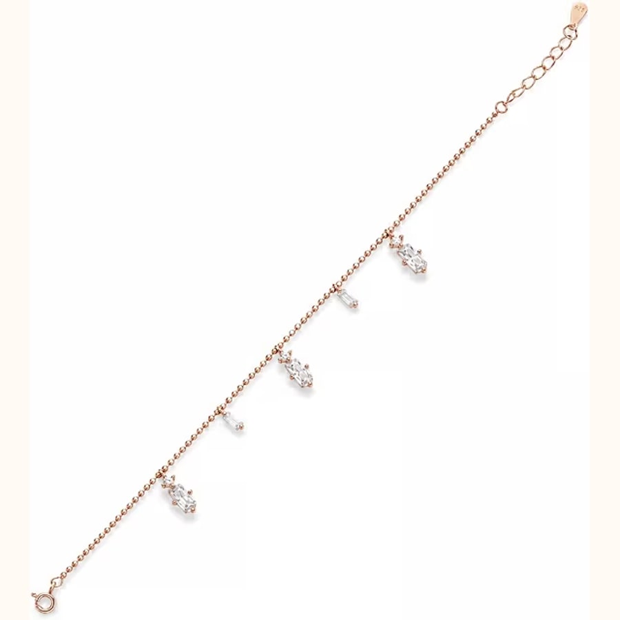 Pink Bar Star Charm Bracelet Style 16 925 sterling silver jewellery