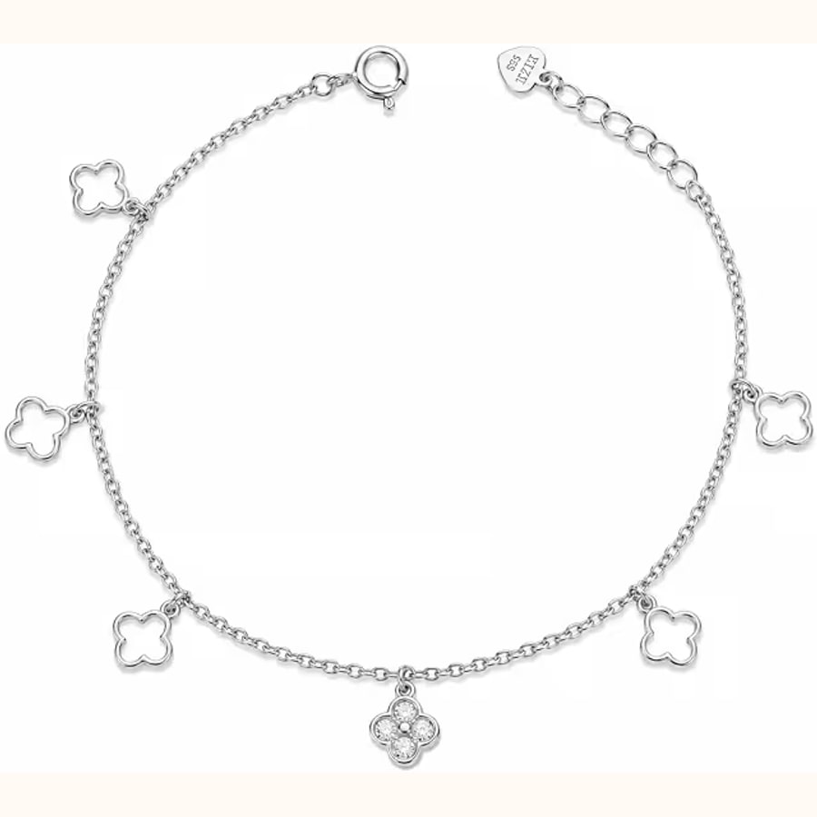 Pink Bar Star Charm Bracelet Style 18 925 sterling silver jewellery