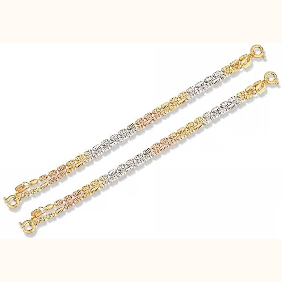 White Stone Beaded Bracelet Pair Style 6 925 sterling silver jewellery