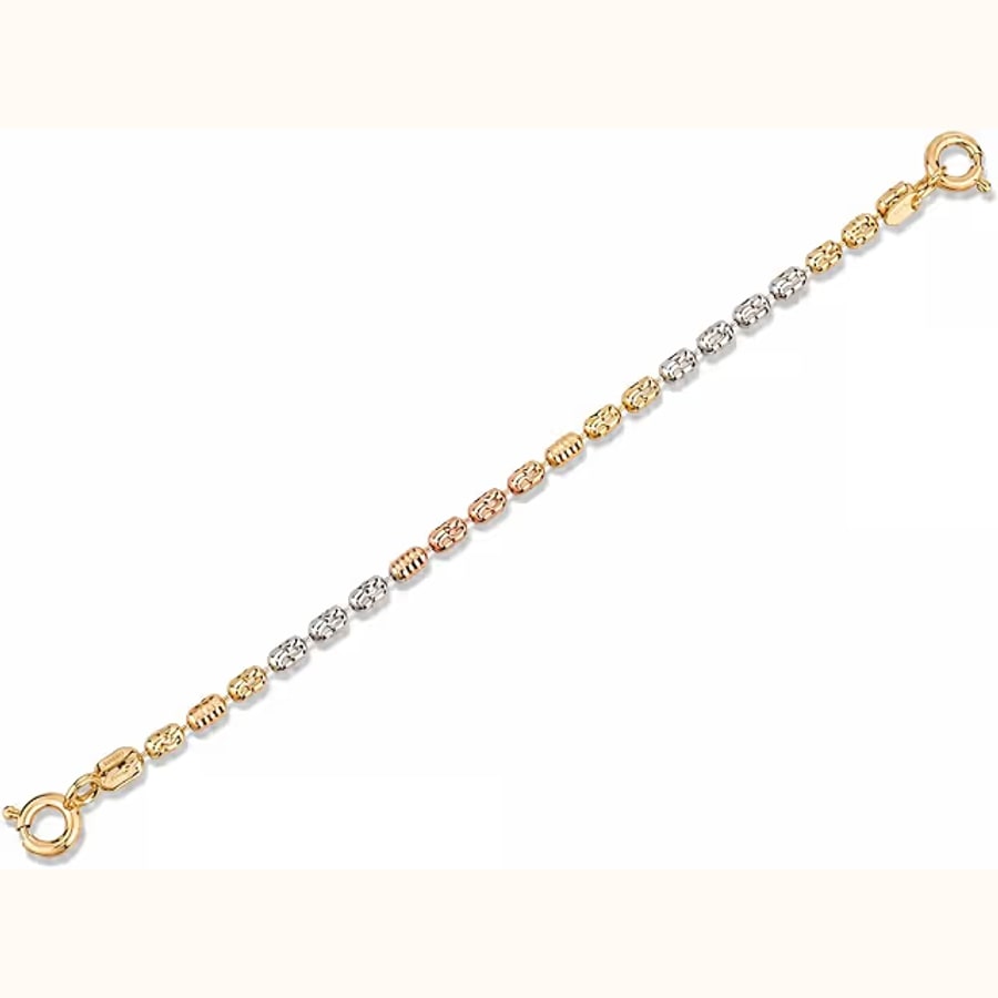 White Stone Beaded Bracelet Pair Style 8 925 sterling silver jewellery