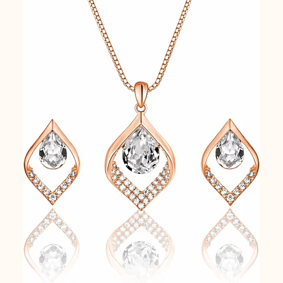Azure Blue Stone Pendant Set Style 12 925 sterling silver jewellery
