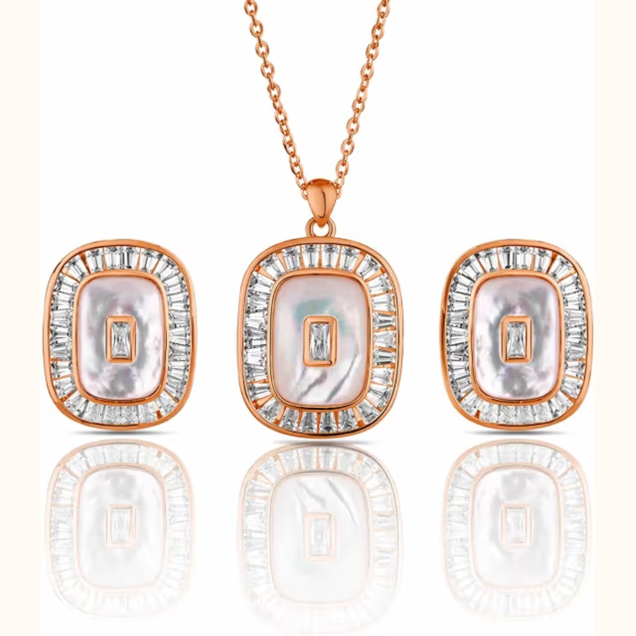 Azure Blue Stone Pendant Set Style 13 925 sterling silver jewellery