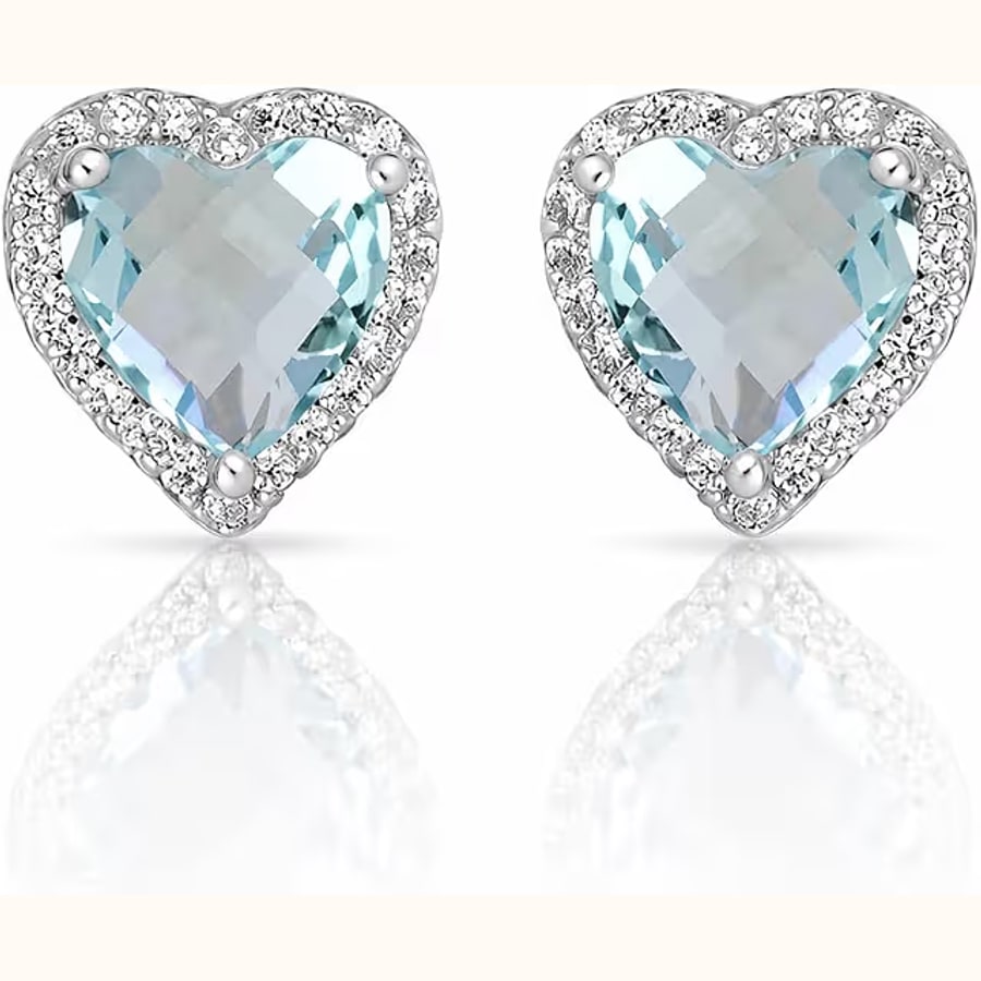 Dual Tone CZ Earrings Style 14 925 sterling silver jewellery
