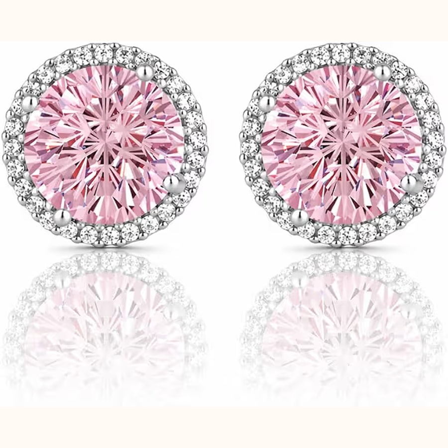 Dual Tone CZ Earrings Style 16 925 sterling silver jewellery