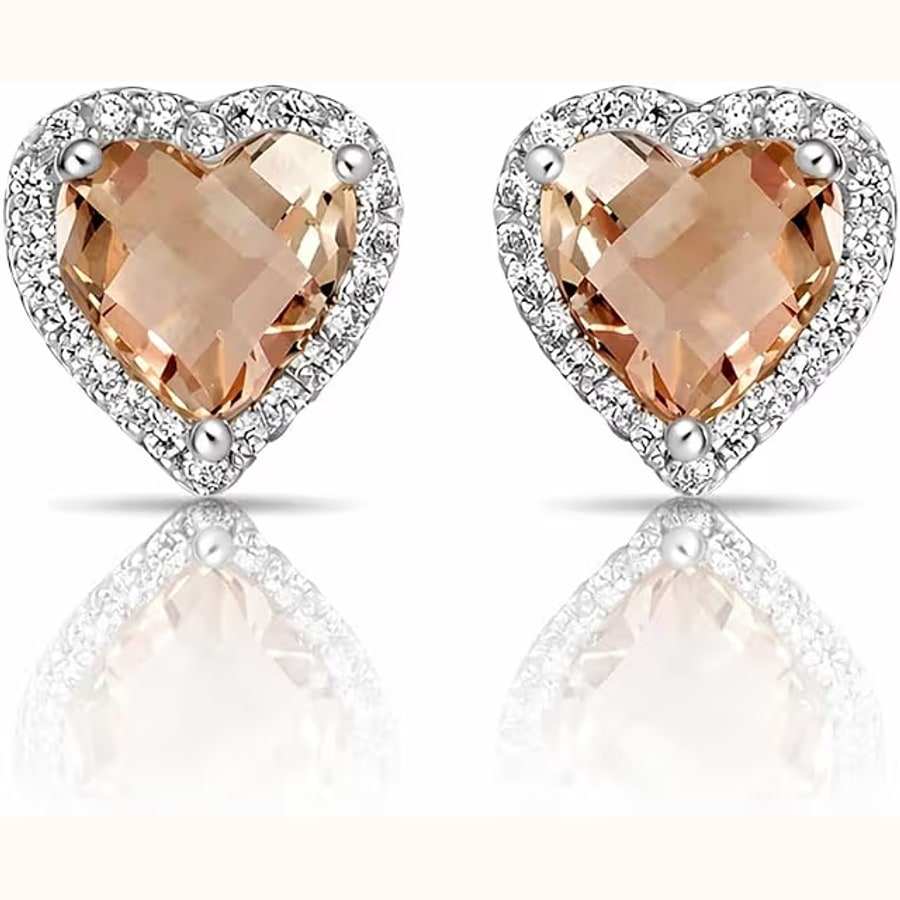 Dual Tone CZ Earrings Style 20 925 sterling silver jewellery