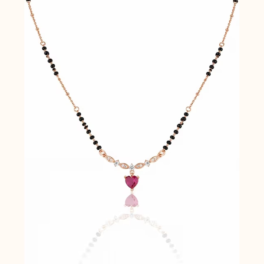 Dual Tone Mangalsutra 925 sterling silver jewellery
