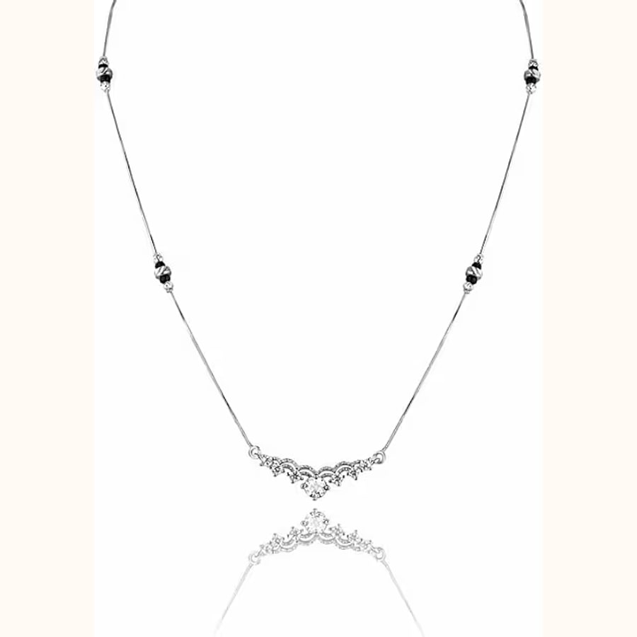 Dual Tone Mangalsutra Style 2 925 sterling silver jewellery