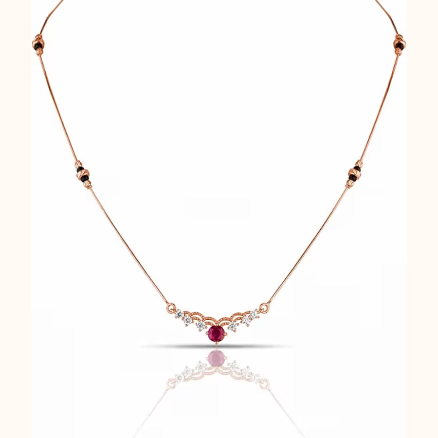 Dual Tone Mangalsutra Style 4 925 sterling silver jewellery