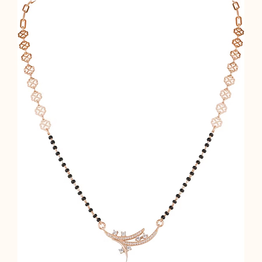 Dual Tone Mangalsutra Style 6 925 sterling silver jewellery