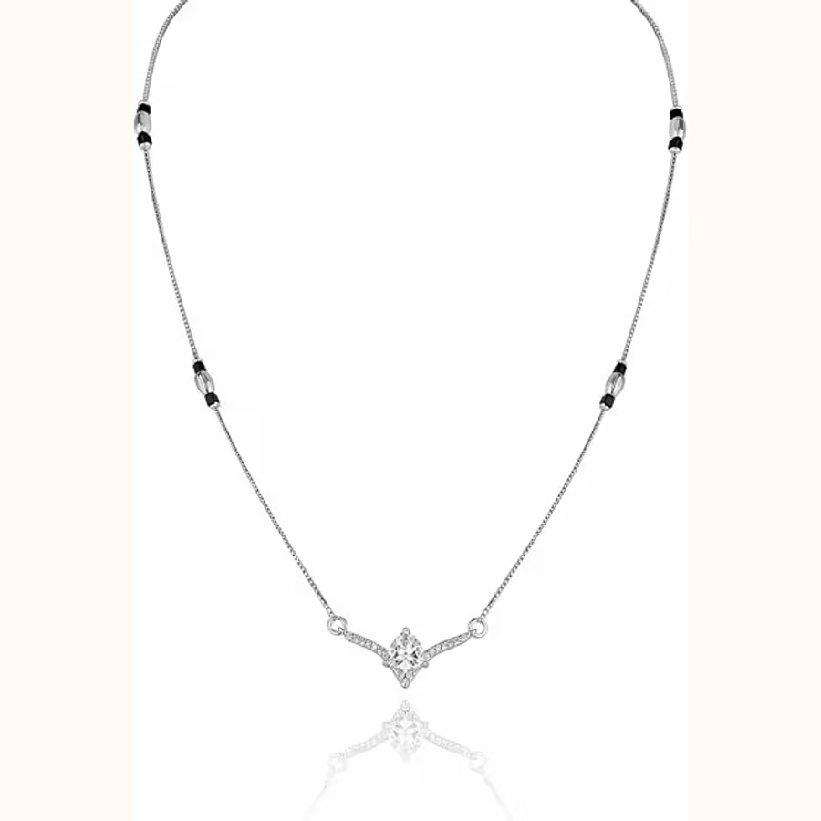 Dual Tone Mangalsutra Style 7 925 sterling silver jewellery