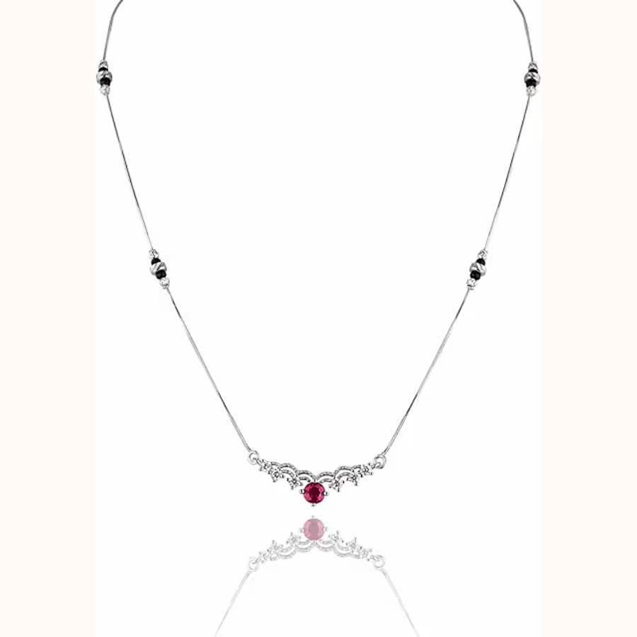 Dual Tone Mangalsutra Style 8 925 sterling silver jewellery