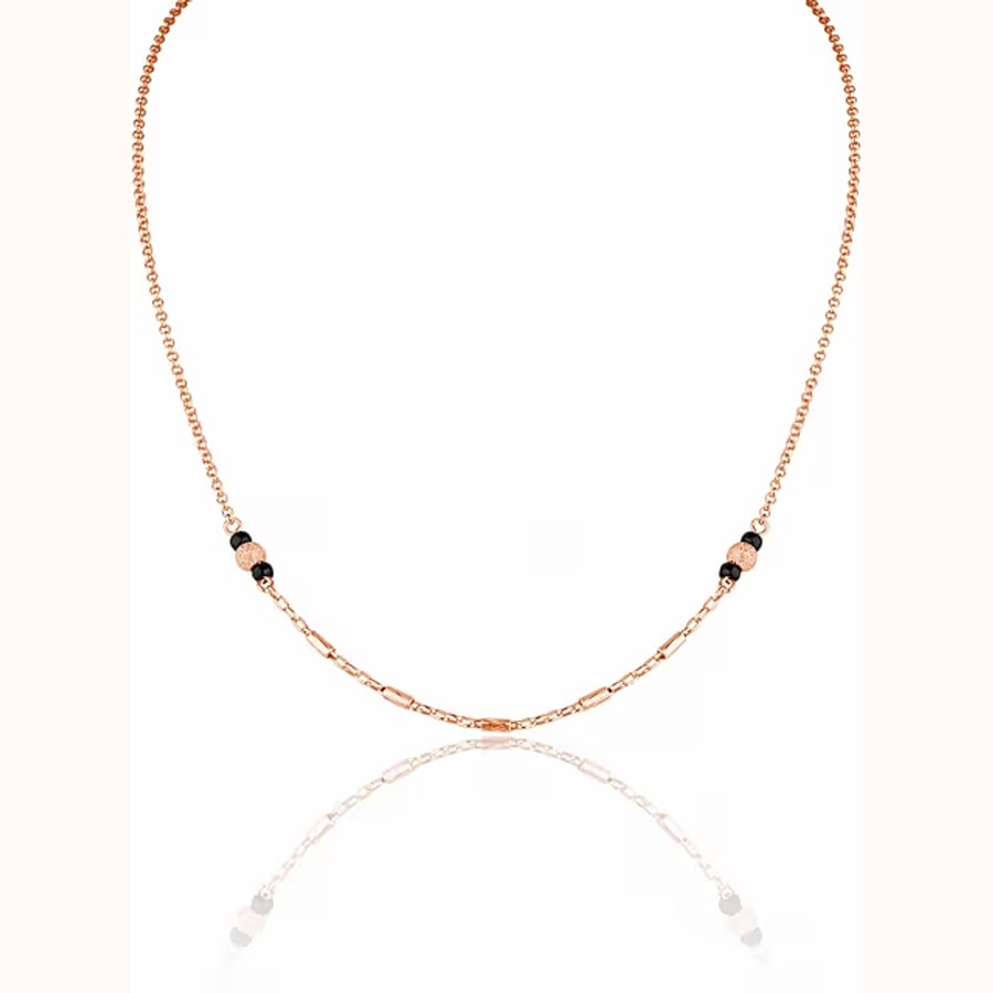 Dual Tone Mangalsutra Style 11 925 sterling silver jewellery