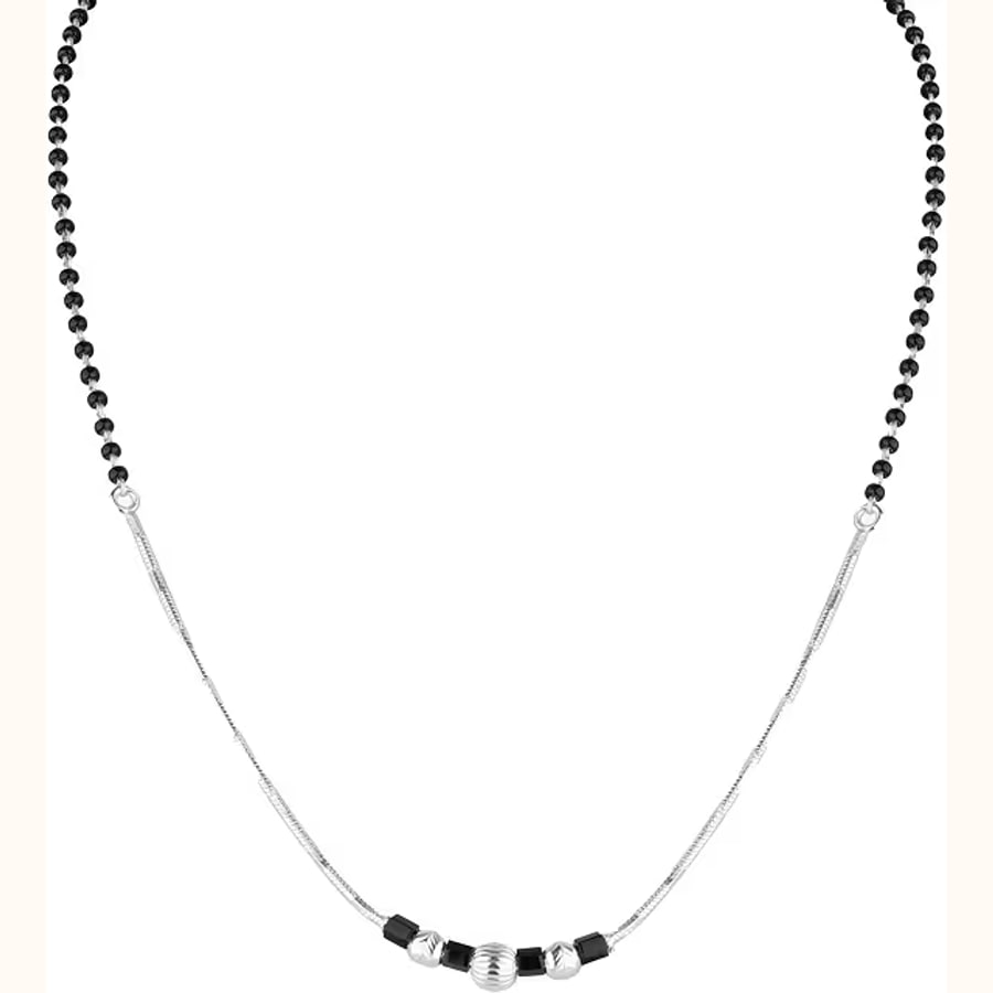 Dual Tone Mangalsutra Style 12 925 sterling silver jewellery