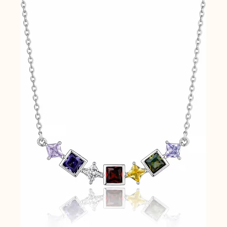 Dual Tone Chain Pendant Style 4 925 sterling silver jewellery