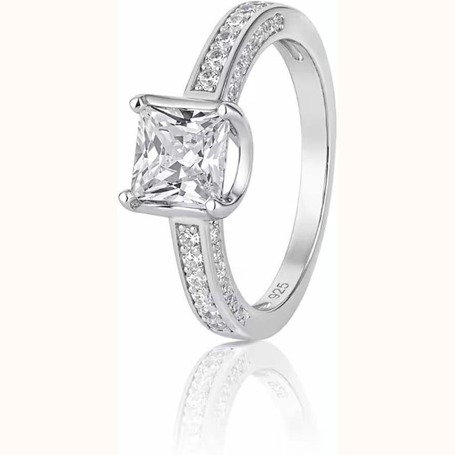 Trillion Cut Stone Look Ring Style 2 925 sterling silver jewellery