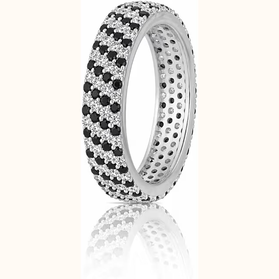 Dual Tone Rose Gold Band Ring & Men 925 sterling silver jewellery