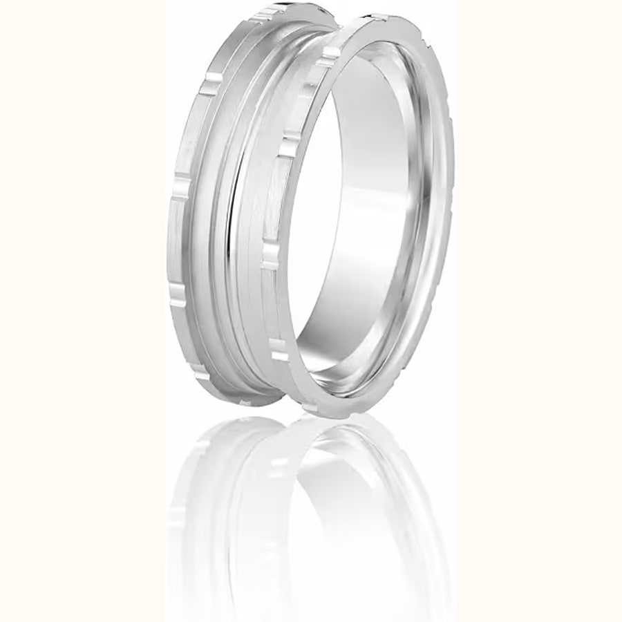 Luxe Dual Tone Ring Style 4 925 sterling silver jewellery