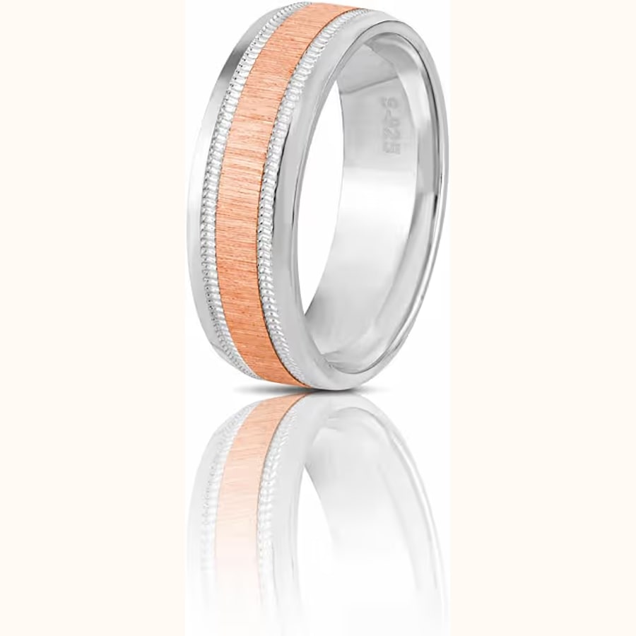 Luxe Dual Tone Ring Style 5 925 sterling silver jewellery