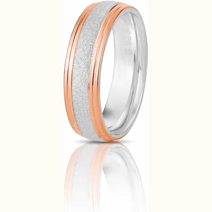 Luxe Dual Tone Ring Style 6 925 sterling silver jewellery