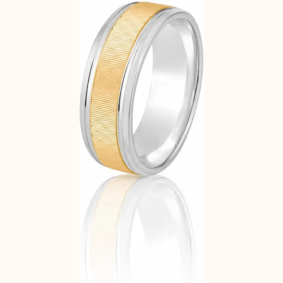 Luxe Dual Tone Ring Style 7 925 sterling silver jewellery