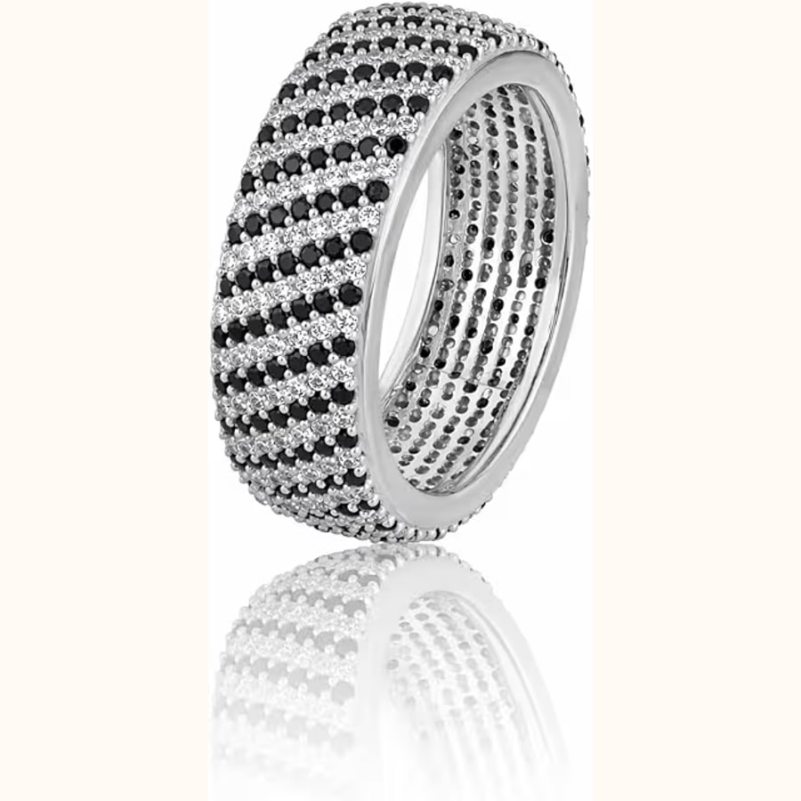 Luxe Dual Tone Ring Style 12 925 sterling silver jewellery