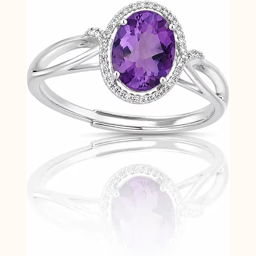 Pink Cushion Cut CZ Ring Crystal Ring Adjustable Style 5 925 sterling silver jewellery