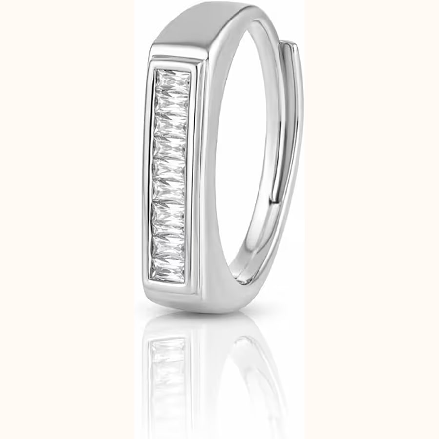 Pink Cushion Cut CZ Ring Crystal Ring Adjustable Style 7 925 sterling silver jewellery