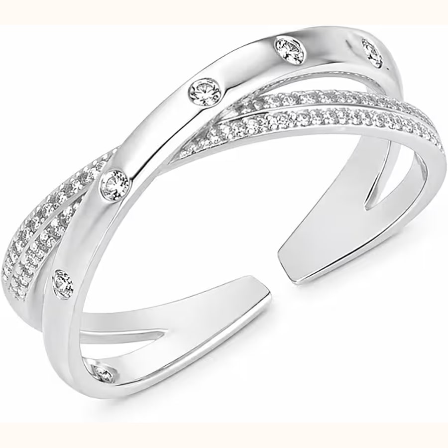 Pink Cushion Cut CZ Ring Crystal Ring Adjustable Style 9 925 sterling silver jewellery