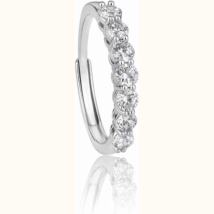Pink Cushion Cut CZ Ring Crystal Ring Adjustable Style 10 925 sterling silver jewellery