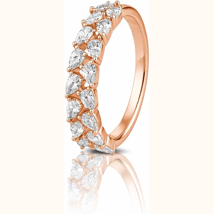 White Oval CZ Adjustable Ring Sparkling CZ Solitaire Ring Style 5 925 sterling silver jewellery