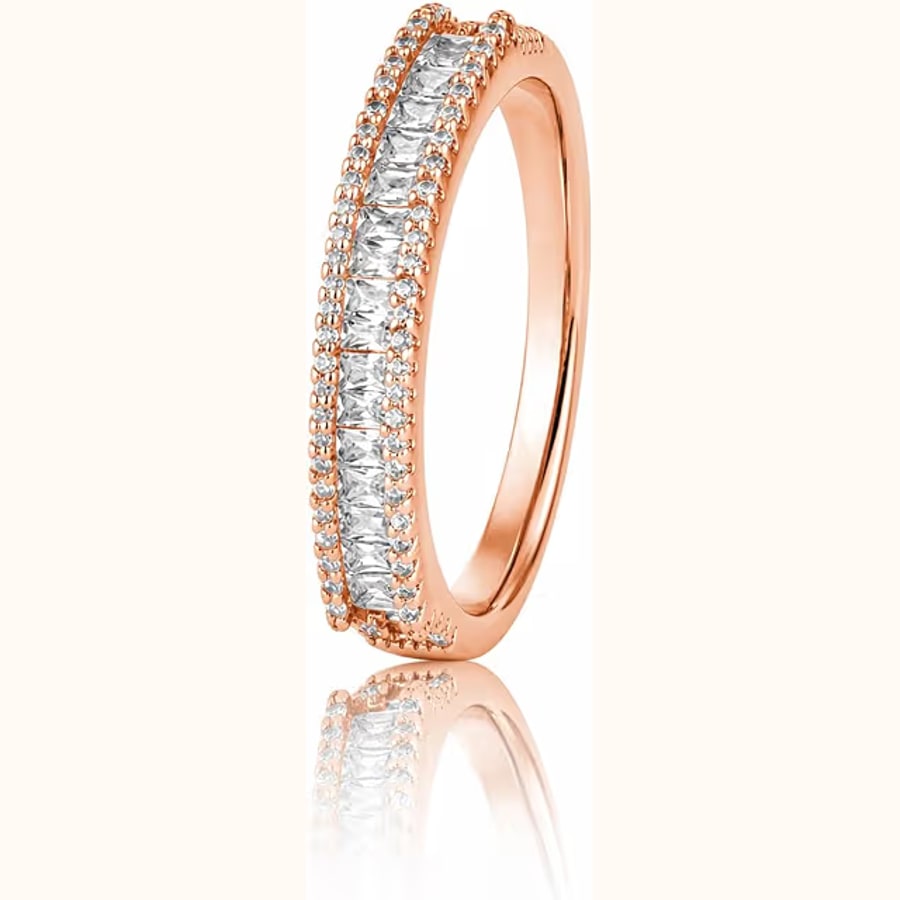 White Oval CZ Adjustable Ring Sparkling CZ Solitaire Ring Style 15 925 sterling silver jewellery