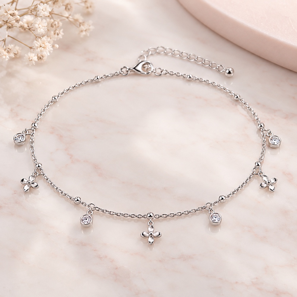 Noor Charm Anklet 925 sterling silver jewellery