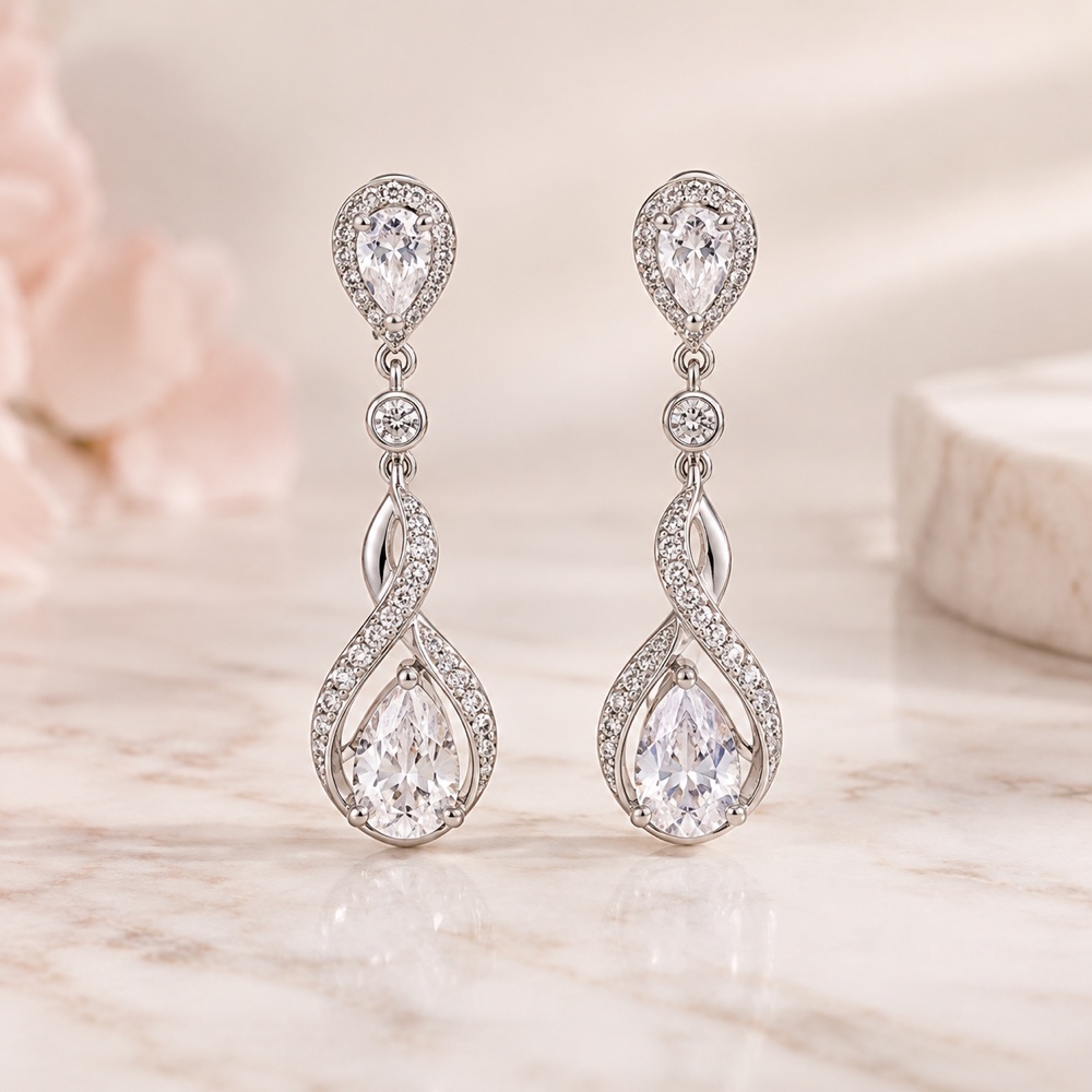 Drop earrings silver sample